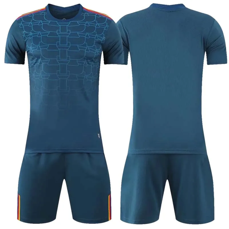 New Soccer Jersey Men Children Professional Game Soccer Uniform Blank Jersey Shorts Sets Football Team Shirt Tracksuits