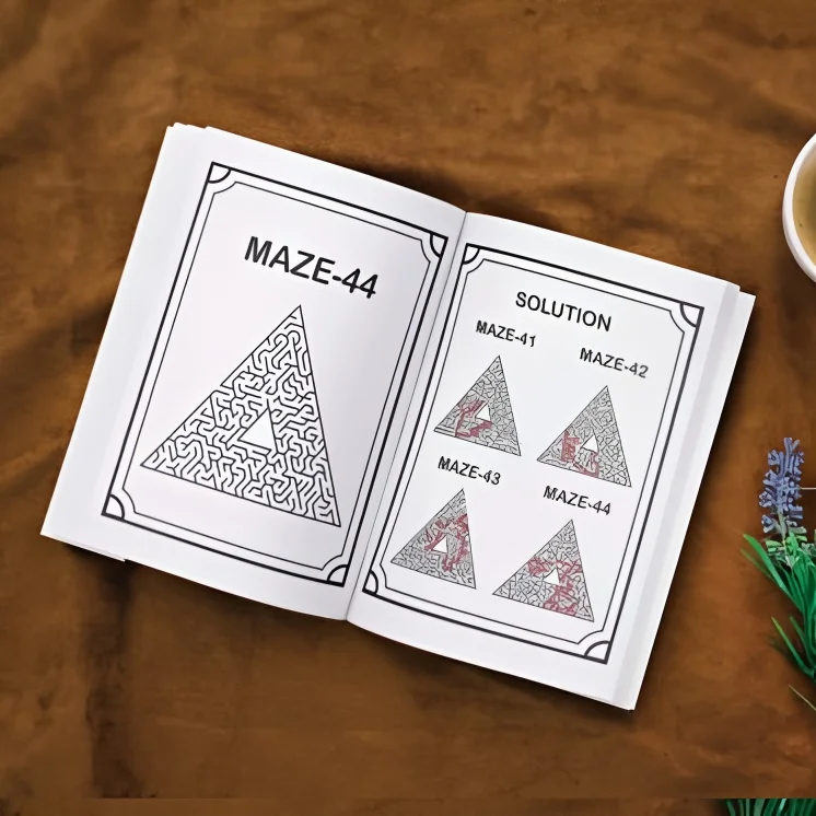 كتاب تلوين لغز البحث المتاهة للبالغين للتدريب المركز، لعبة تركز على تطوير العقل، كتاب تلوين ألغاز تحدي