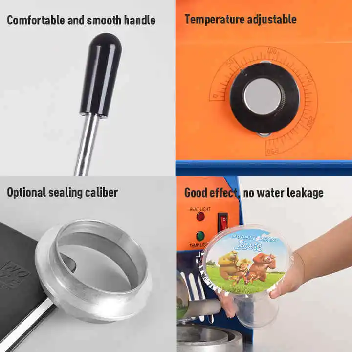 Semi-Automatic Small Coffee Cup Sealer Plastic Yogurt Cup Juice Bubble Tea Equipment Jelly Boba Milk Tea Cup Sealing Machine