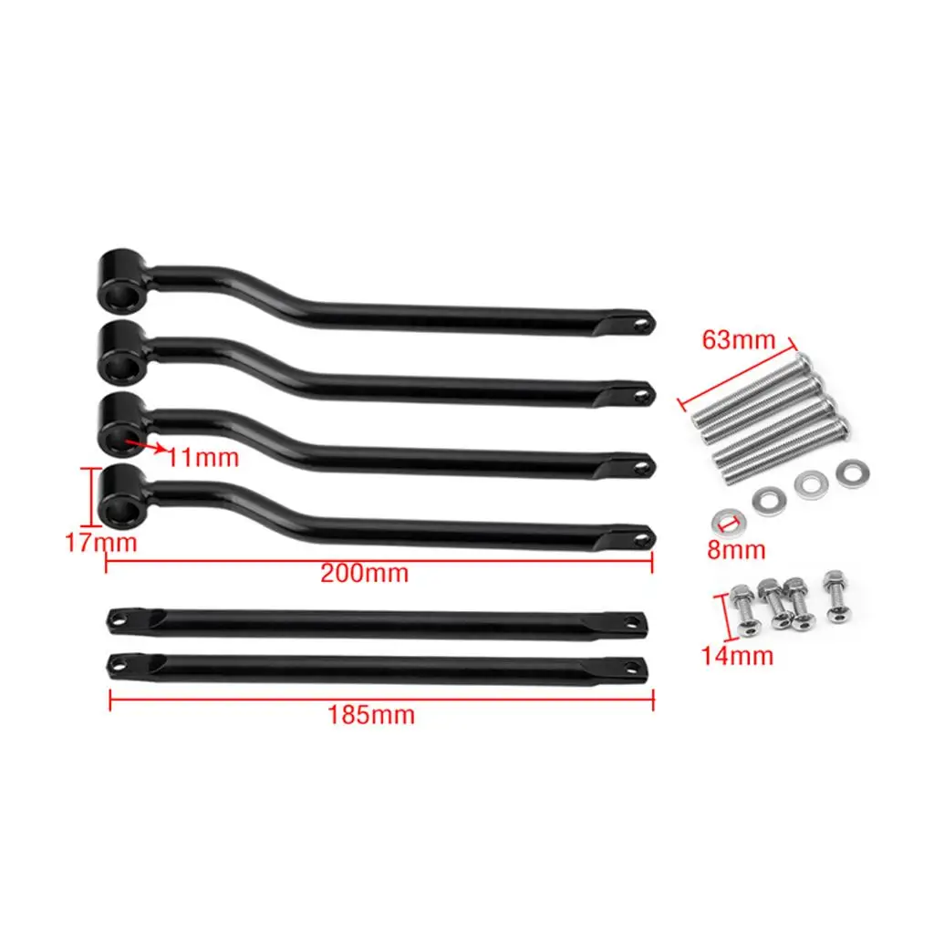 Chrome Motorcycle Side Bag Bracket Stainless Saddlebag Support Bar Universal Side Rack Accessory for Rear Setup