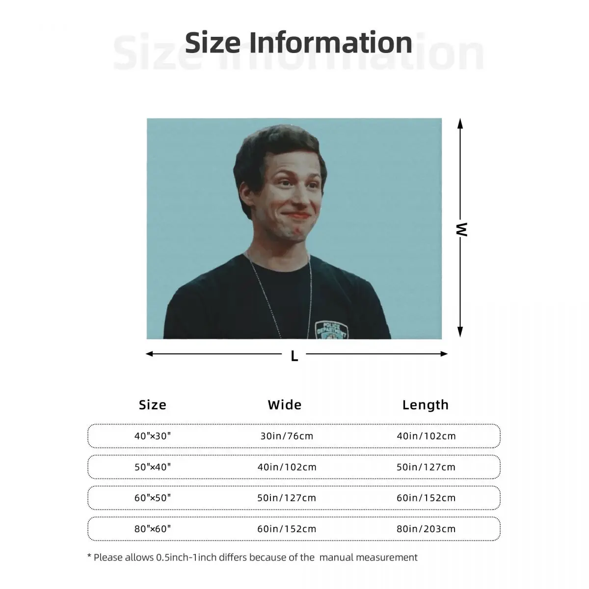 بطانية جيك بيرالتا المبتسمة ذات فروي فردي للأريكة الثقيلة للنوم #6