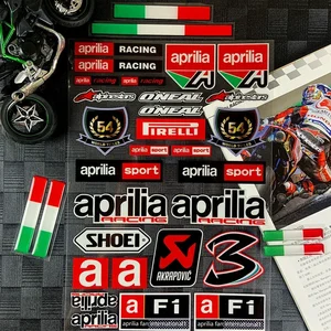 Motocicleta reflexiva carenagem adesivo, decalques impermeáveis para Aprilia DORSODURO 750 FACTOR Racing, RSV4 Tuono SR50 Gt200 RS660 GPR 12 principais vendas aprilia rsv decalque - №1