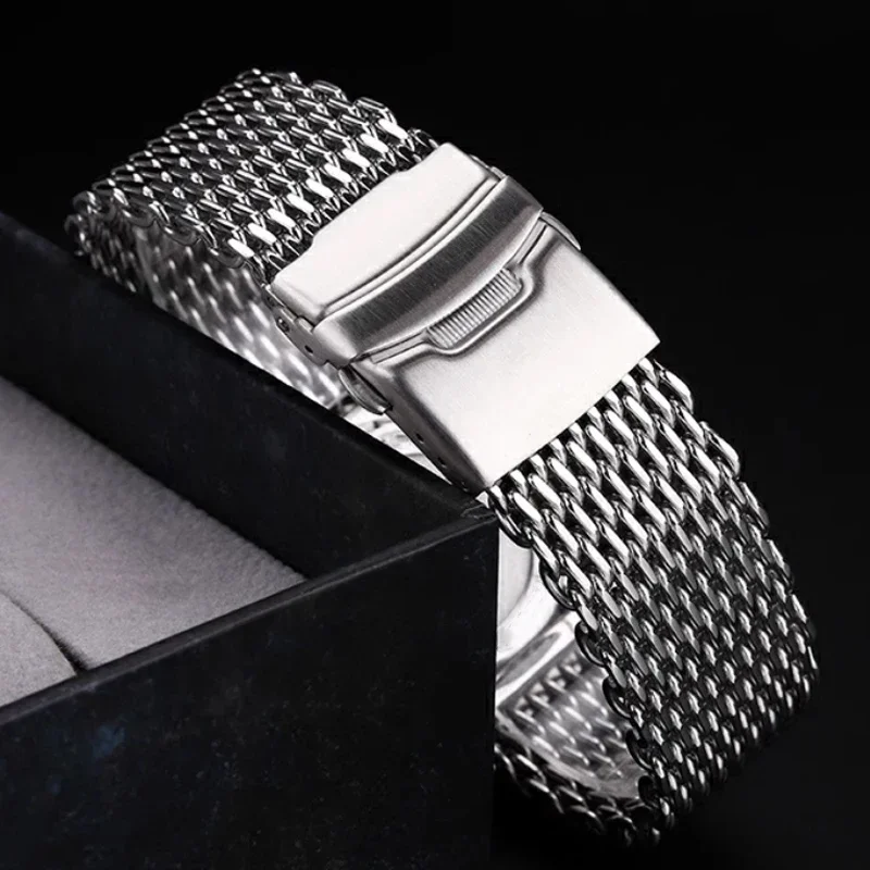 Stainless Steel Bracelet for Seiko Shark Mesh Luxury Milanese Watchband for Casio 18 20 22 24mm Universal Strap for Omega Belt