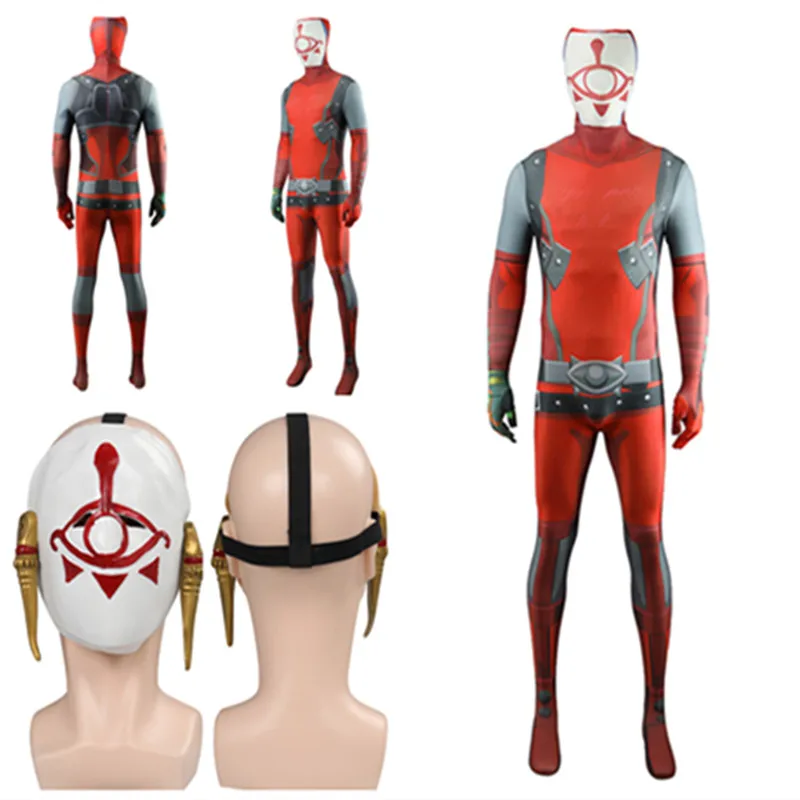 Spel Yiga Clan Cosplay Kostuum Volwassen Jumpsuit Zentai Bodysuit Masker Hoofddeksels Outfits Halloween Carnaval Vermomming Feestpak