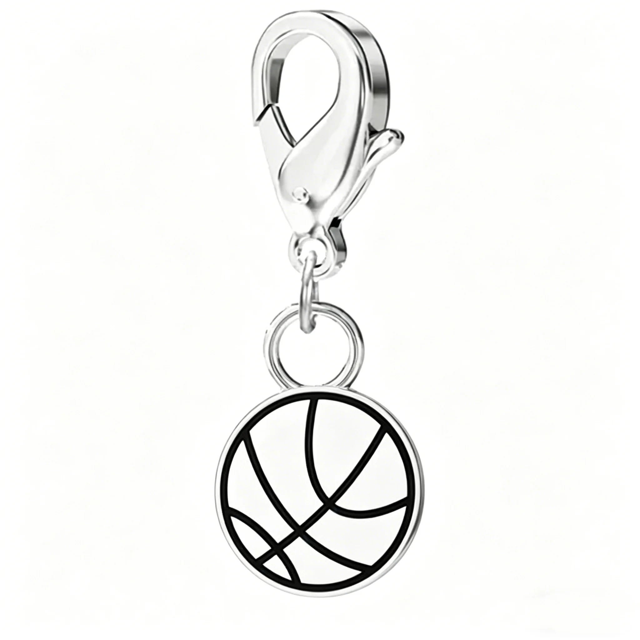 Kkjoy DIY Sportlicher Stil Armband-Anhänger Edelstahl Kleine Fußball Basketball Anhänger Schmuck Geschenke für Basketball- und Fußballfans – Detail 8