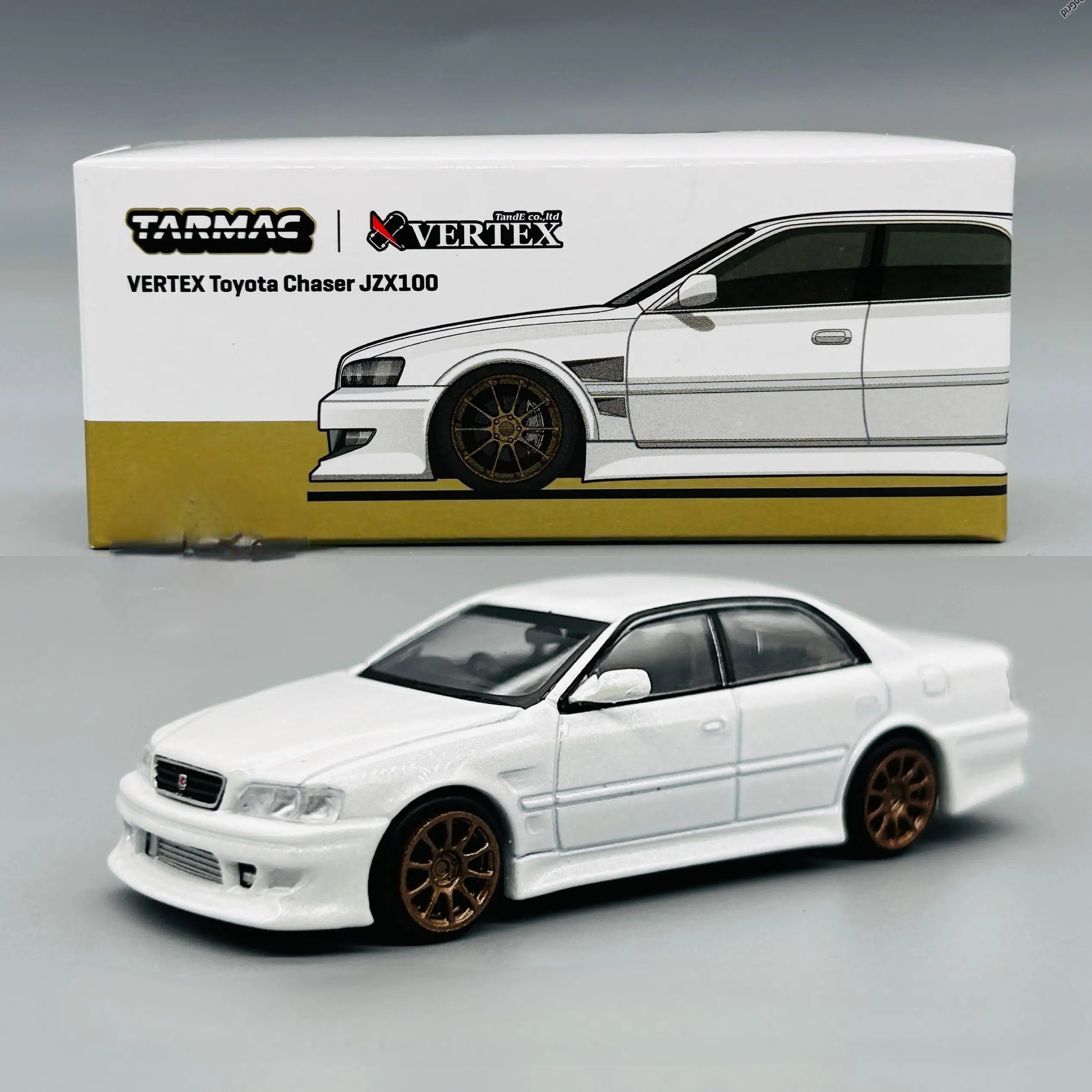 ダイキャスト合金カーモデル、tarmacworks、ホワイトチェイス、スキン、コレクションギフト、tw 1/64、chaserjzx100