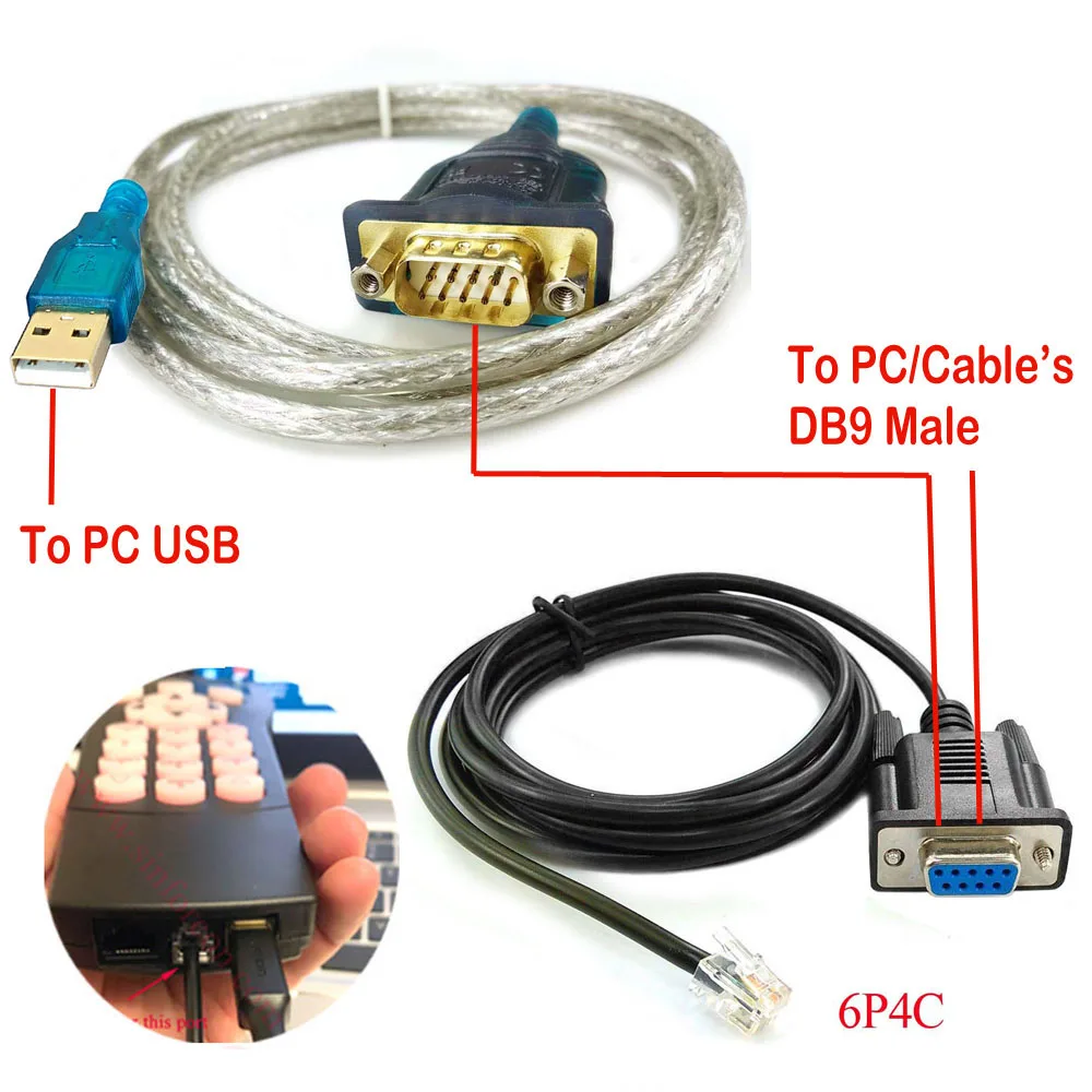 USB/RS232 to RJ12 for Sky-watcher Hand Control HC Firmware Upgrade PC Asiair Synscan ASCOM Cable