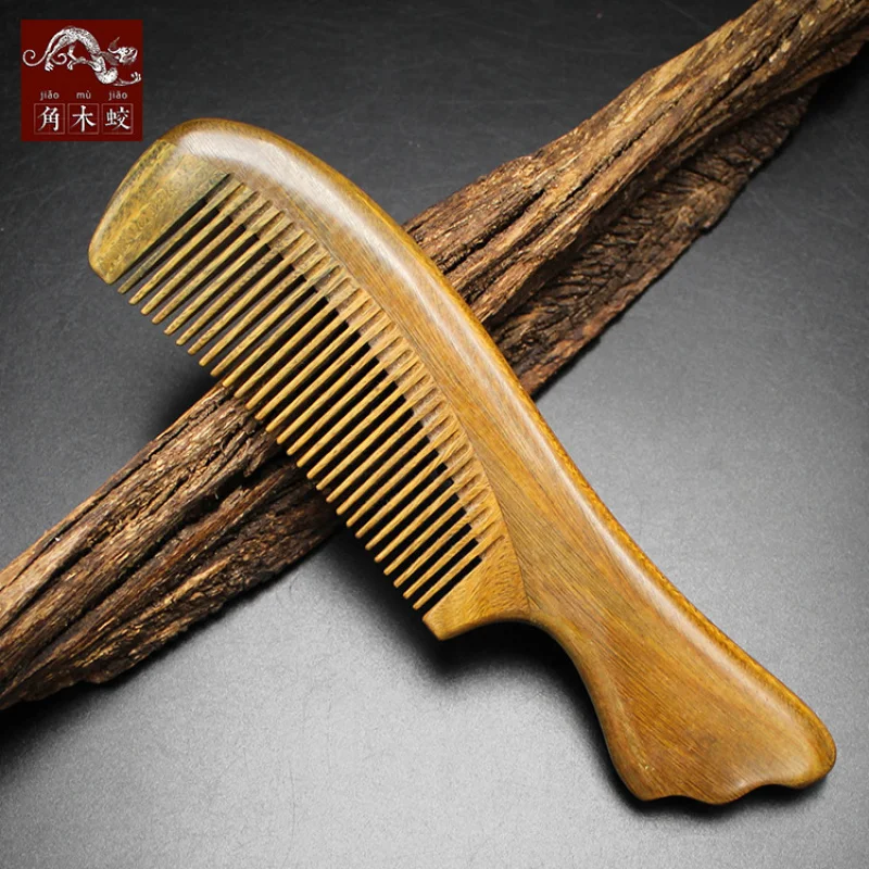 

Jiaomu Jiao Green , Sandalwood Massage Hair Care Comb, New Model