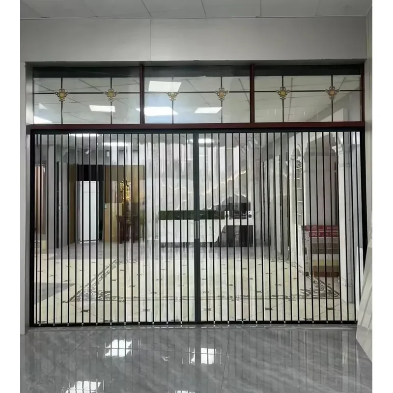 Qifan Modern Acrylic Transparent Single Glass Folding Doors for Living Room Space Division & Cold Air Prevention