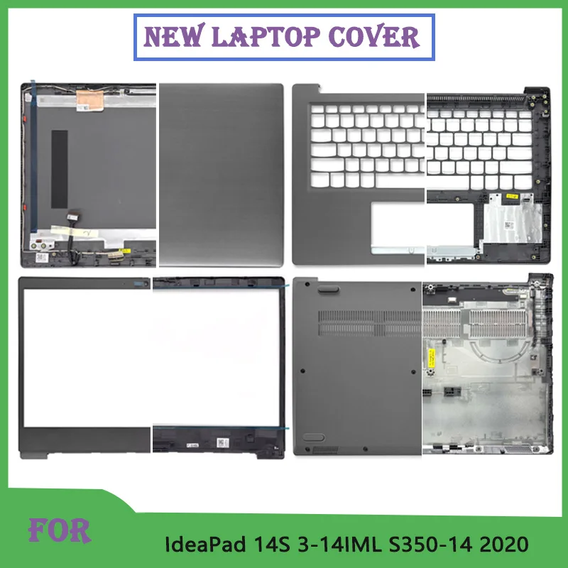 ใหม่สำหรับ IdeaPad 14S 3-14IML S350-14 2020 ฝาหลังจอแล็ปท็อป กรอบหน้าจอ ที่พักฝ่ามือ ฝาบน ฝาล่าง เปลี่ยนอะไหล่สีเทา