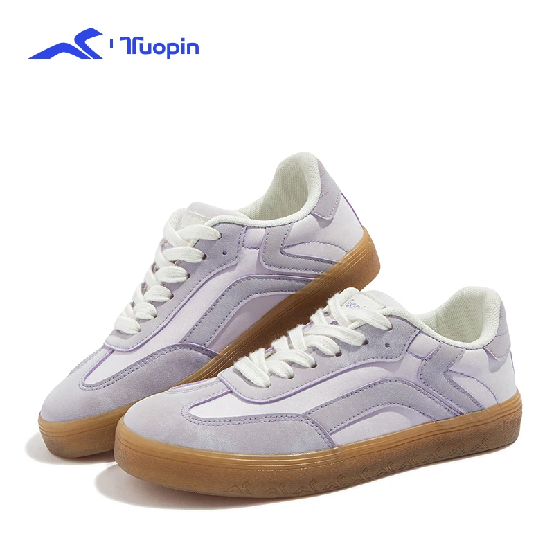 

TuoPin Light Purple Shoes Women Campus Sneakers Women Street Style Casual Shoes Comfortable Skate Shoes Dreamy Violet Trainers