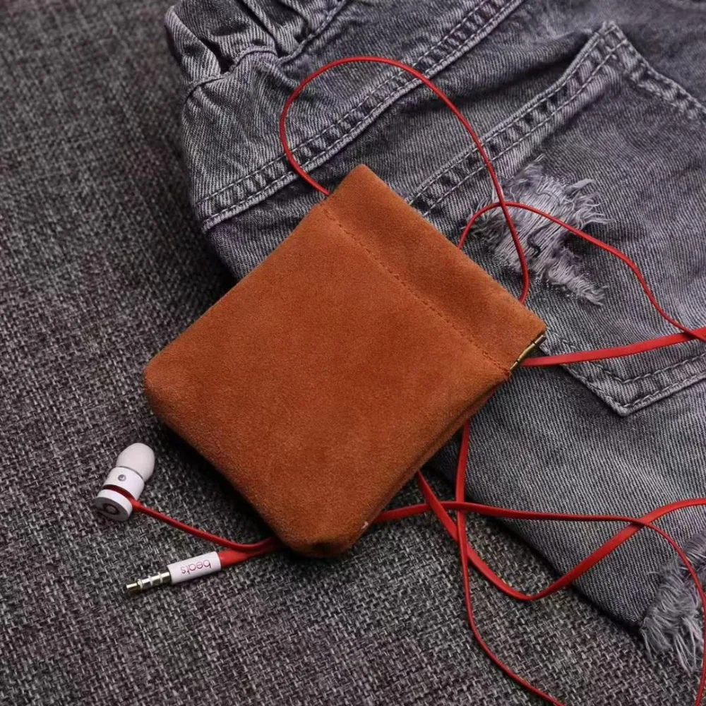 

Portable Jewelry Storage Bag Bracelet Rings Organizer Leather Jewelry Holder Bag Large Capacity Cowhide Square Coin Purse Gifts