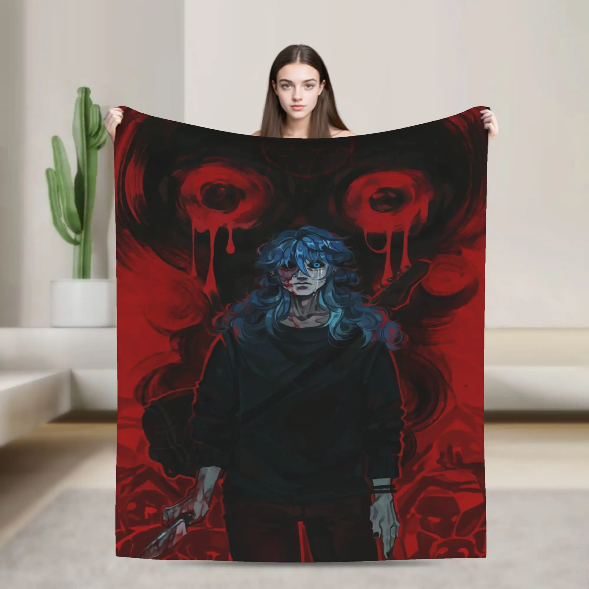 Sally Face Sal Fisher Throw Blanket Warm Comfy Fashion Blankets  For Outdoor Travel Flannel Bedspread Bed Cover