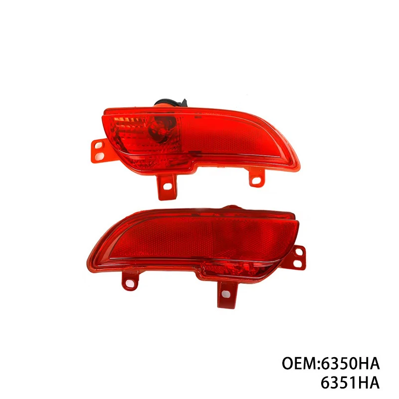 

6351HA 6350HA For Peugeot 206 207 2009-2014 Rear Bumper Light Reverse Tail Fog Lamp Reflector With Bulb Hatchback Rear fog lamps