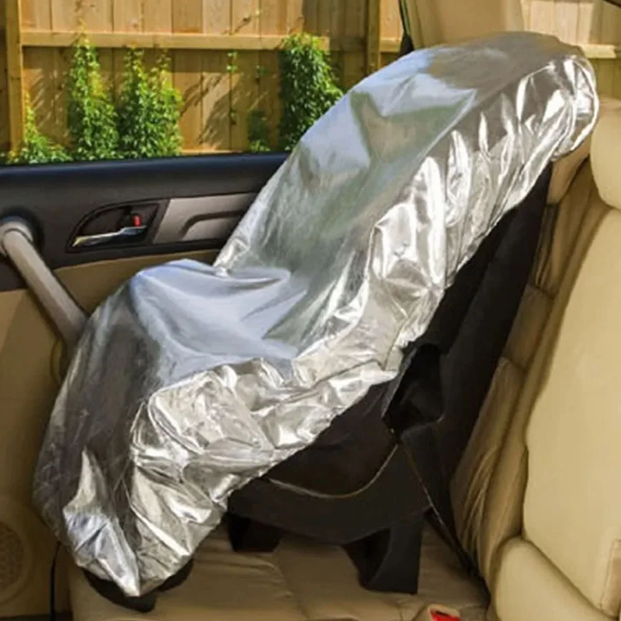 Car Safety Seat Sun Shade Cover Aluminium Film Keep Baby Car Seat At Cooler Temperature Protection From UV Sunlight Dust Covers