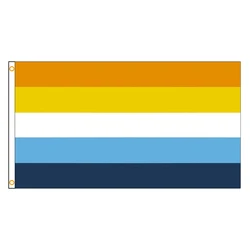 90X150CM Aroace Gay Pride Flag  LGBTQ Rainbow Flags