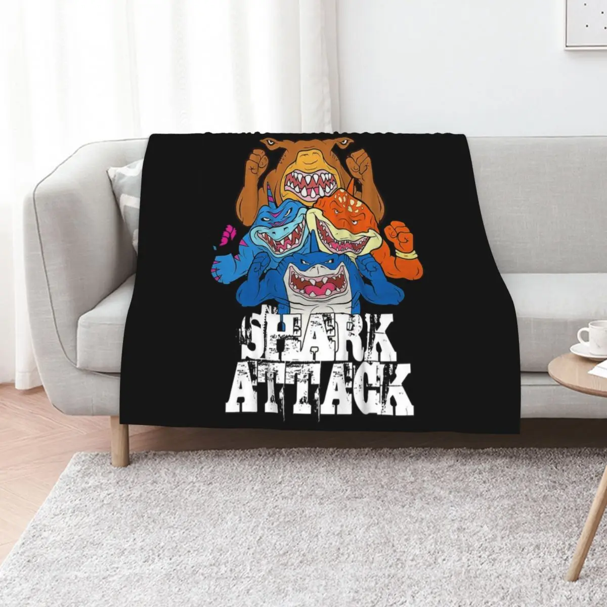 Street Sharks Throw Blanket For Baby Kid'S Blankets Sofas Of Decoration For Decorative Sofa Soft Big Plush Blankets