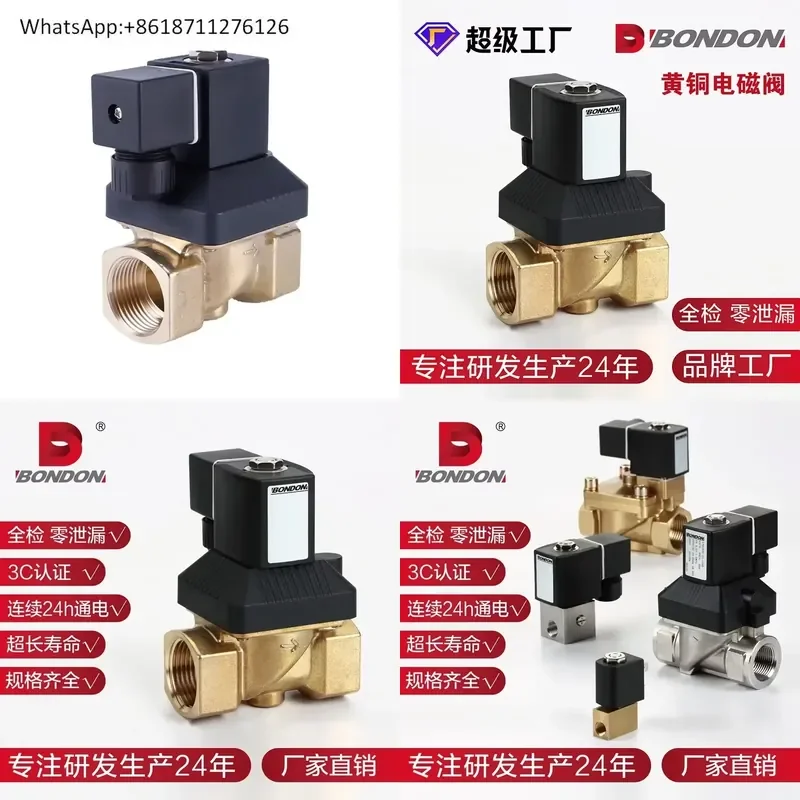 1pcs 5281 Series Two Position Two Way Pilot Operated Brass Stainless Steel Solenoid Valve