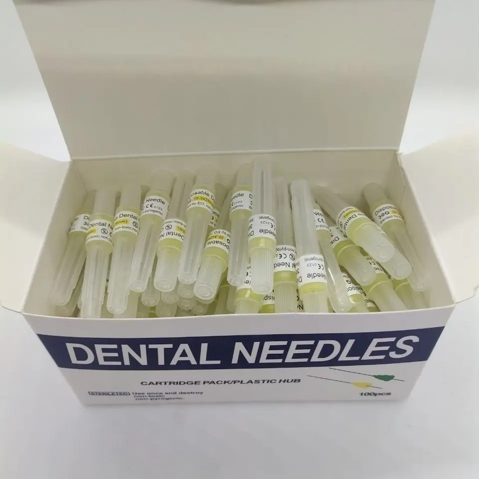 100pcs/Box Disposable Cartridge Pack Plastic Hub Dental Anaesthesia Needle Tips Made 21MM 25MM Irrigation Syringe Tips - Image 3