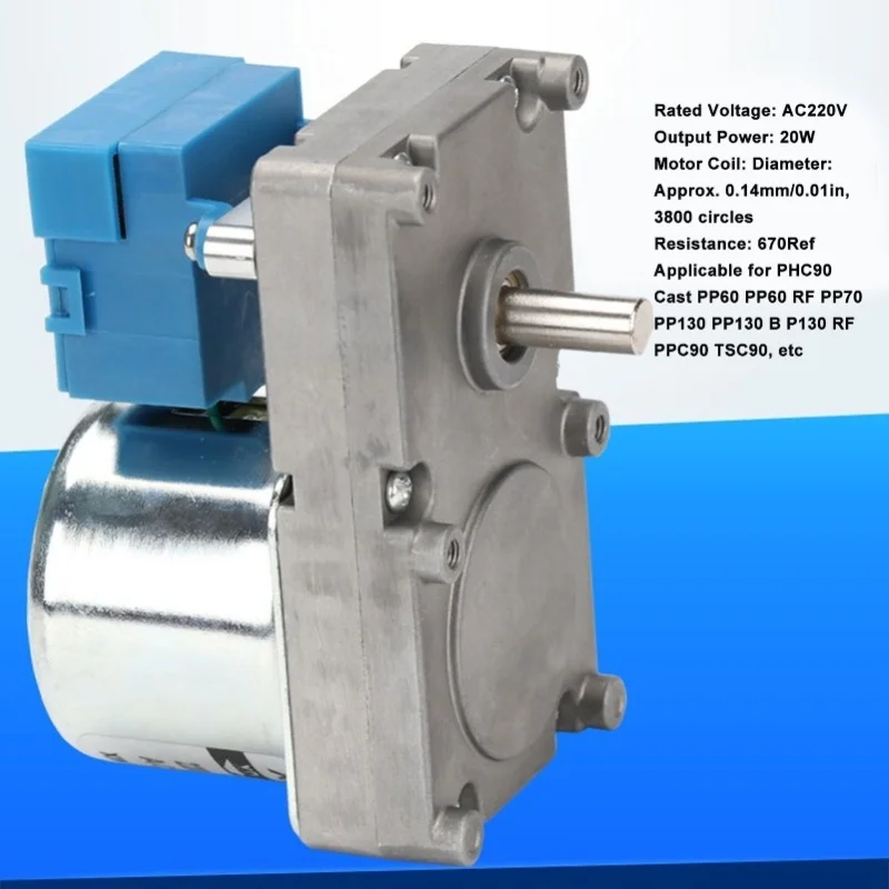 

Auger Feed Motor 20W Strong Conductivity Pellet Stove Auger Motor For Electric Fireplace Oven Beverage Cabinet AC220V 3r Per