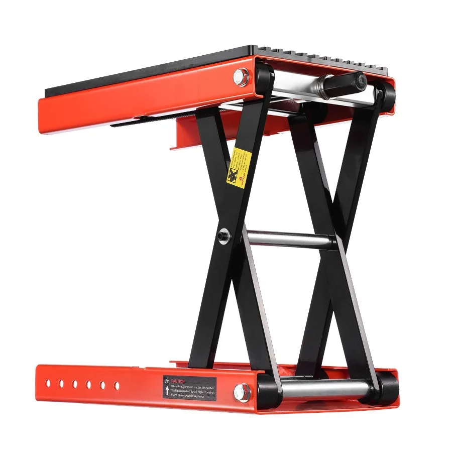 

Motorcycle Lift 1200lbs Weight Capacity Wide Deck Motorcycle Scissor Jack 4.1-15 in Height Range Heavy Duty Steel Bike Repair C