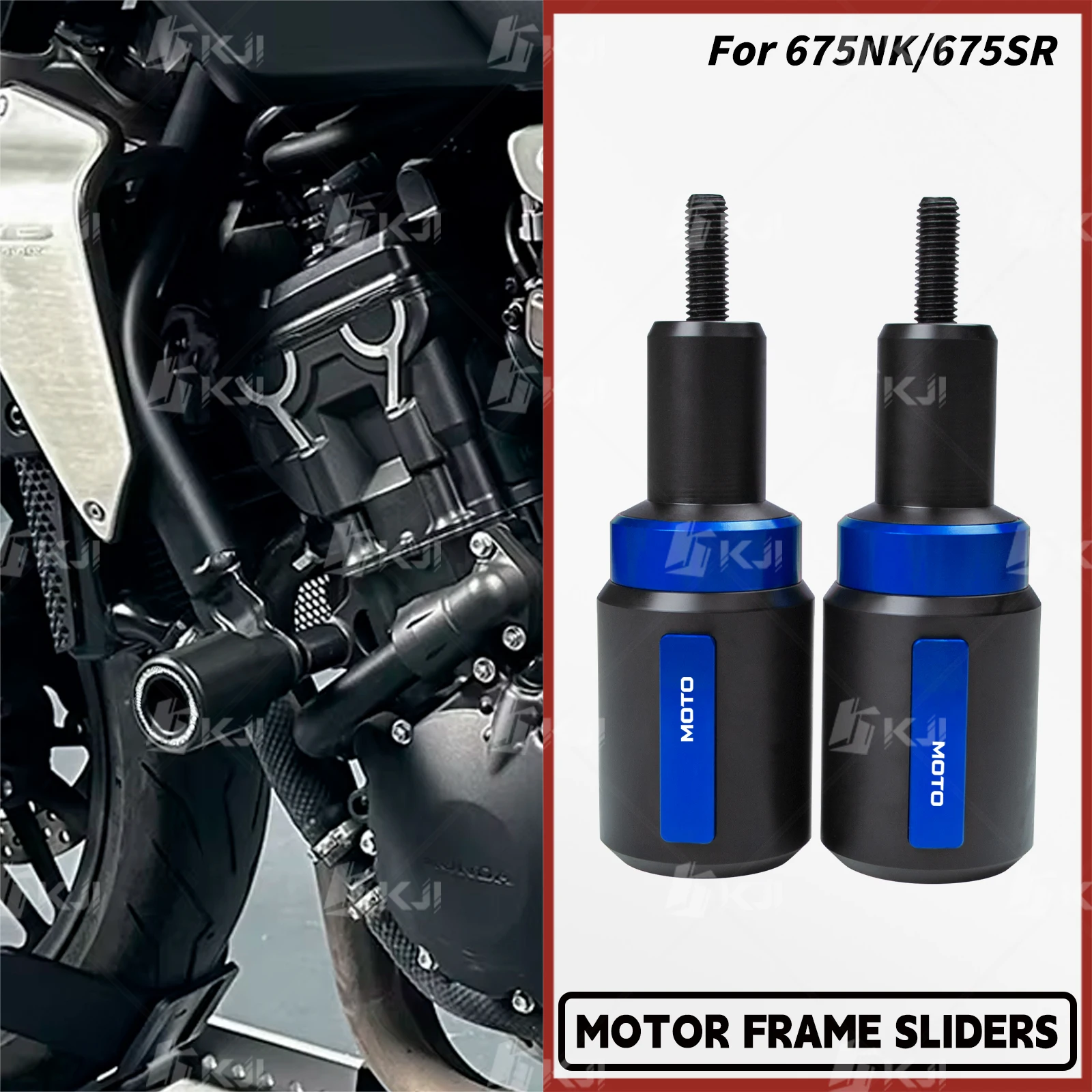 For CFMOTO 675NK/675SR Frame Sliders Collision Protector Muffler Exhaust Fall Protection Accessories Parts
