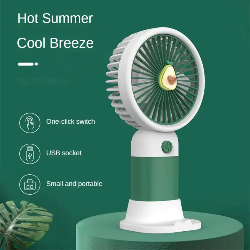 

Portable Fan Single Light Long Endurance Base Low Noise Operation Cartoon Fruit Fan Rechargeable Fan Polychromatic Fall-proof