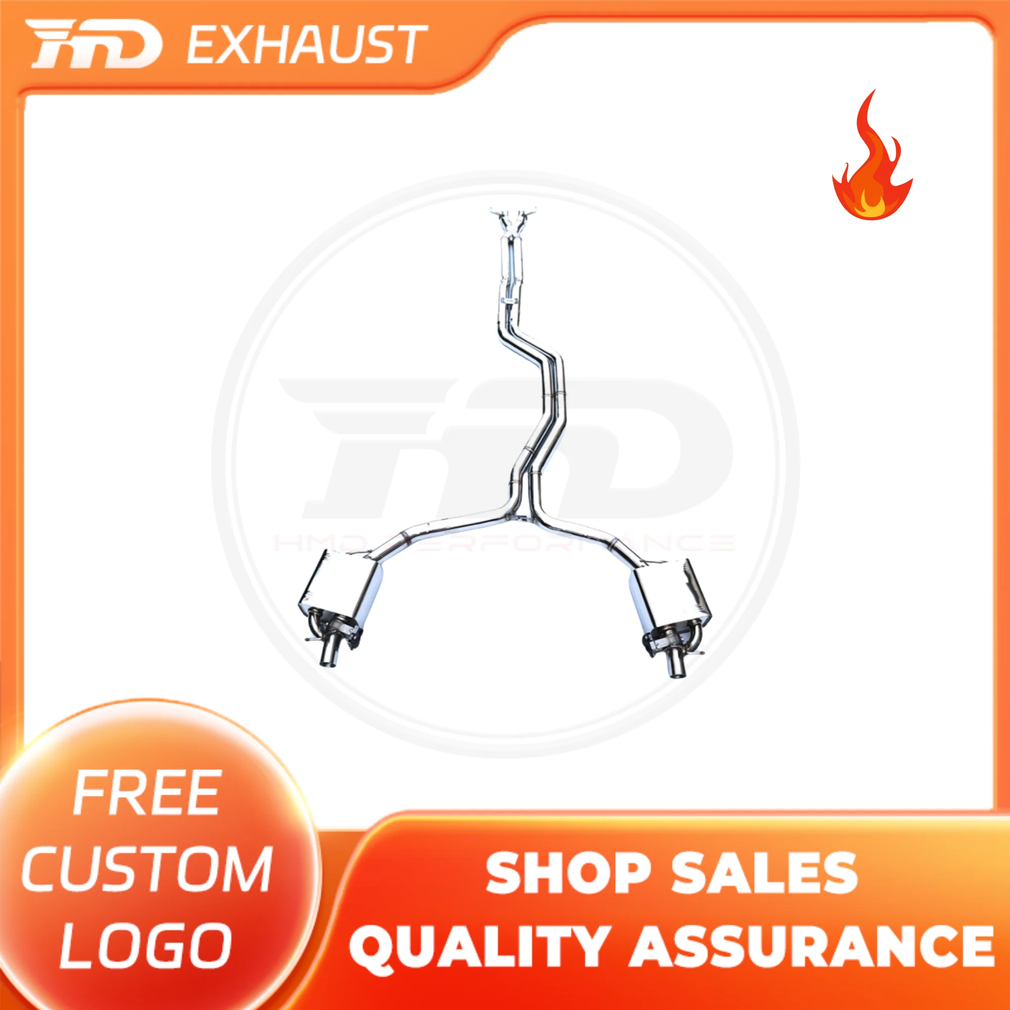 

HMD Exclusive customization Stainless Steel Exhaust System Performance Catback for Ford Taurus 2.7T Car Valve Muffler
