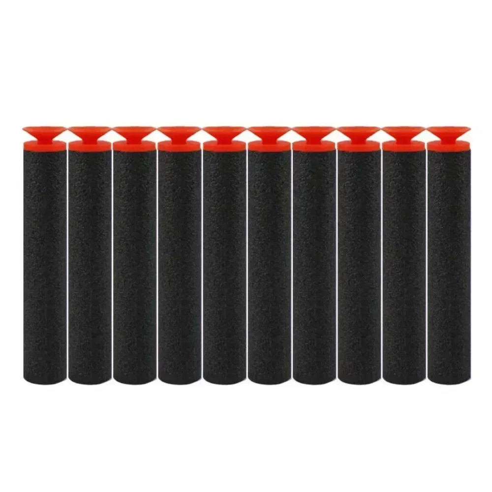 Proiettili con testa a ventosa nera 7.2cm per Nerf N-strike Elite Series Blasters Foam EVA Refill Darts accessori per pistole giocattolo per bambini