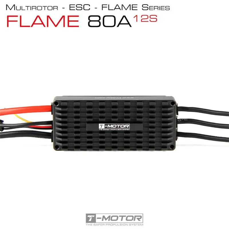 

Original TMOTOR FLAME 80A HV V2.0 621HZ 6-12S Lipo NO BEC BLDC brushless waterproof ESC for multirotor uav