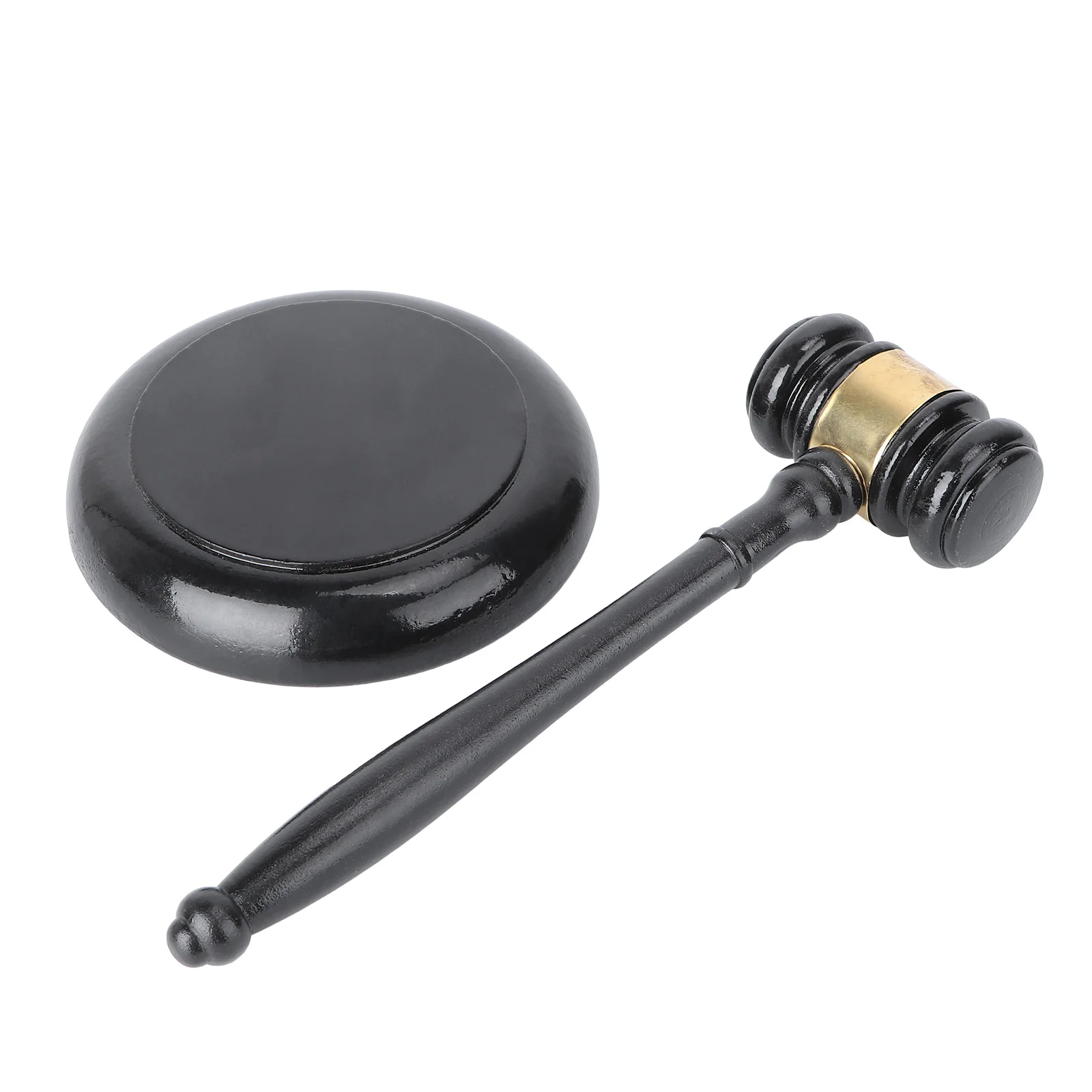 

1set Judge Hammer Set Wooden Gavel Auction Prop Compact Size Lawyer Toy Court Kids Premium Material Practical Use Storage Carry