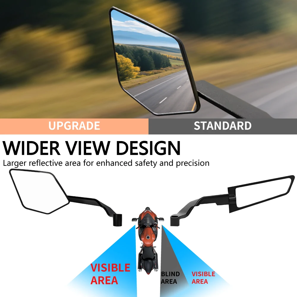 For CFMOTO Rearview Mirrors For CFMOTO 650NK 150NK 250NK 800NK 450NK 675NK Motorcycles Side Wing Mirrors Foldable Side Mirrors