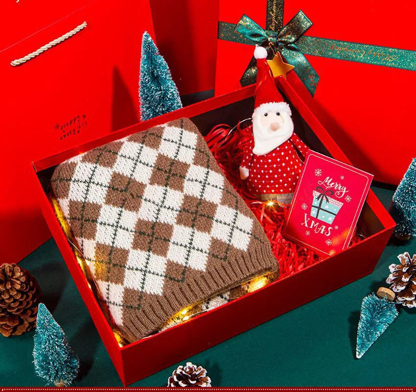 هدية عيد الميلاد، صندوق هدايا وشاح شتوي، هدايا عيد ميلاد عملية ومفكرة للفتيات والصديقات وأفضل الأصدقاء