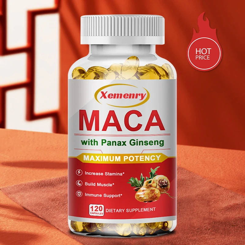 

Maca Capsules - Supports Reproductive Health Natural Energizer, Improve Athletic Performance, Endurance