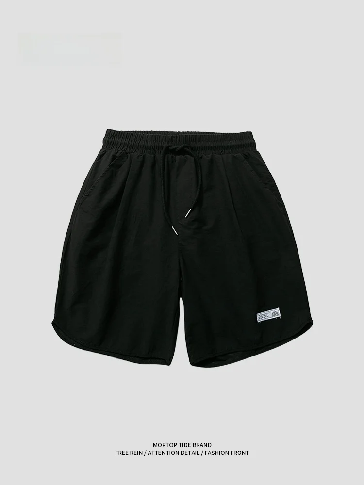 

MMOPTOP Повседневные легкие дышащие мужские шорты-бриджи для пляжа, свободного кроя, летние, хлопковые, прямые, повседневные шорты