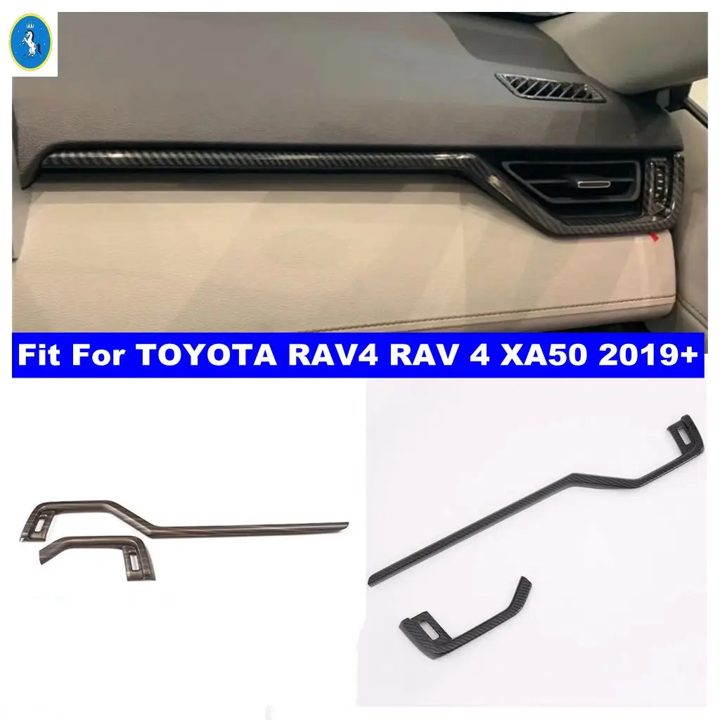 

ABS Car Central Control Instrument Decor Stripes Cover Trim Accessories Fit For TOYOTA RAV4 RAV 4 XA50 2019 2020 2021 2022 2023