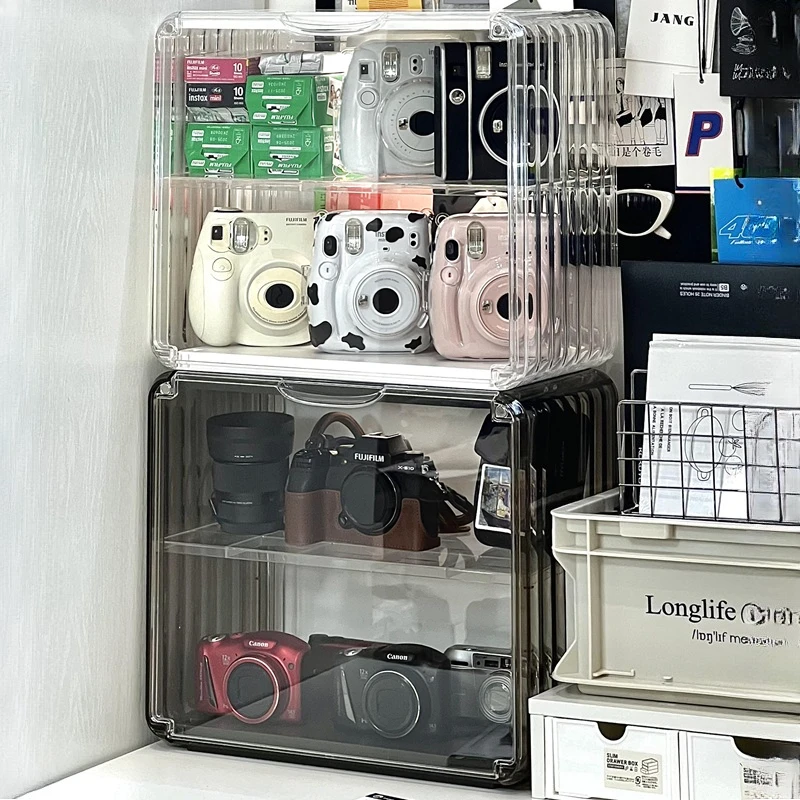 Polaroid Camera Storage Box Display Rack Transparent Digital Camera Dust Cabinet Lens Accessories Organizer Desktop Storage Box