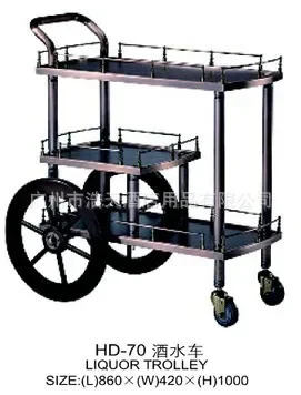 Specializing in the production of stainless steel titanium and other hotel supplies, hotel service wine trucks, reliable quality