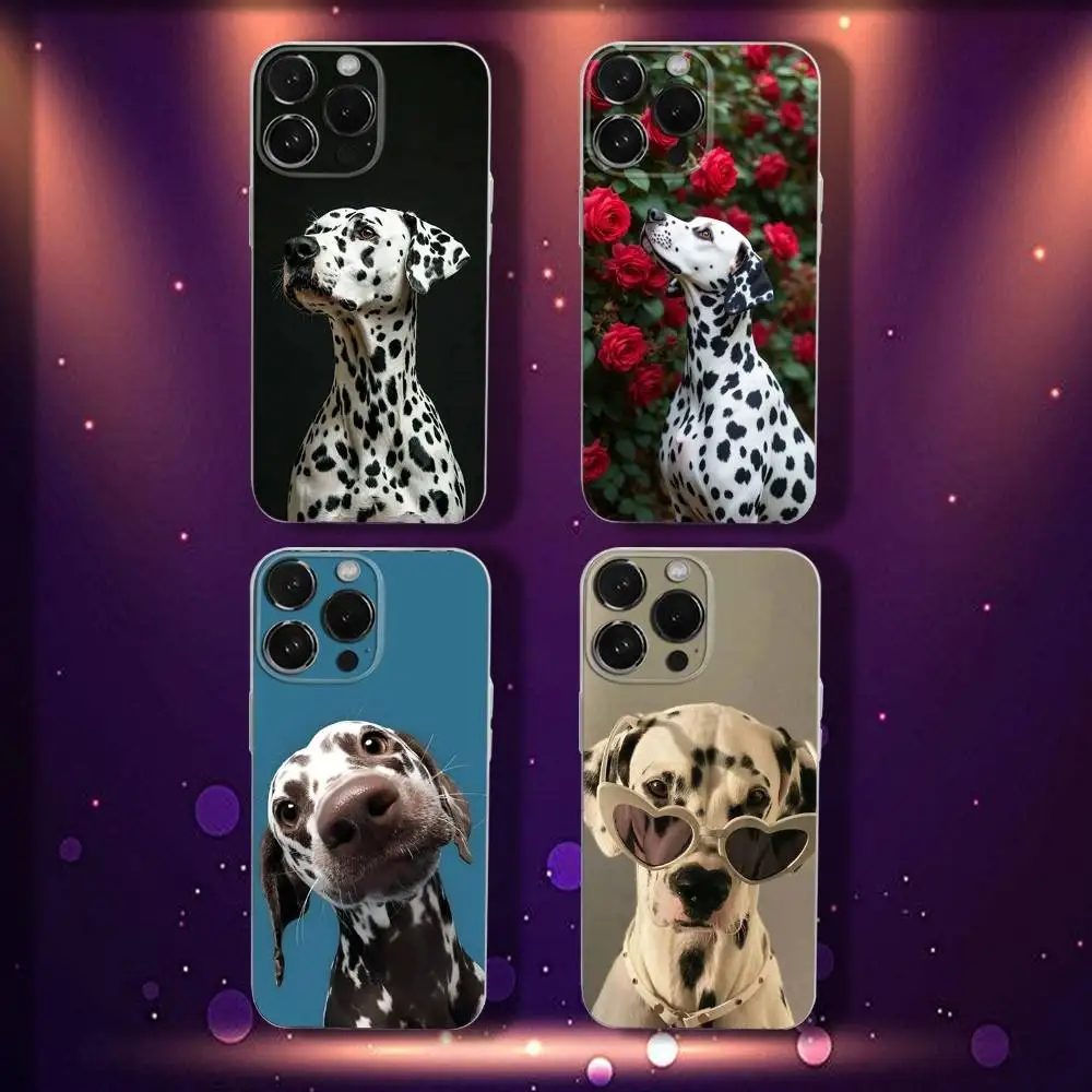 

Cute Dalmatian Phone Case For iPhone 17,16,15,14,13,12,11,Pro,Max,Plus,E,SE4,Air,Mini Transparent Cover