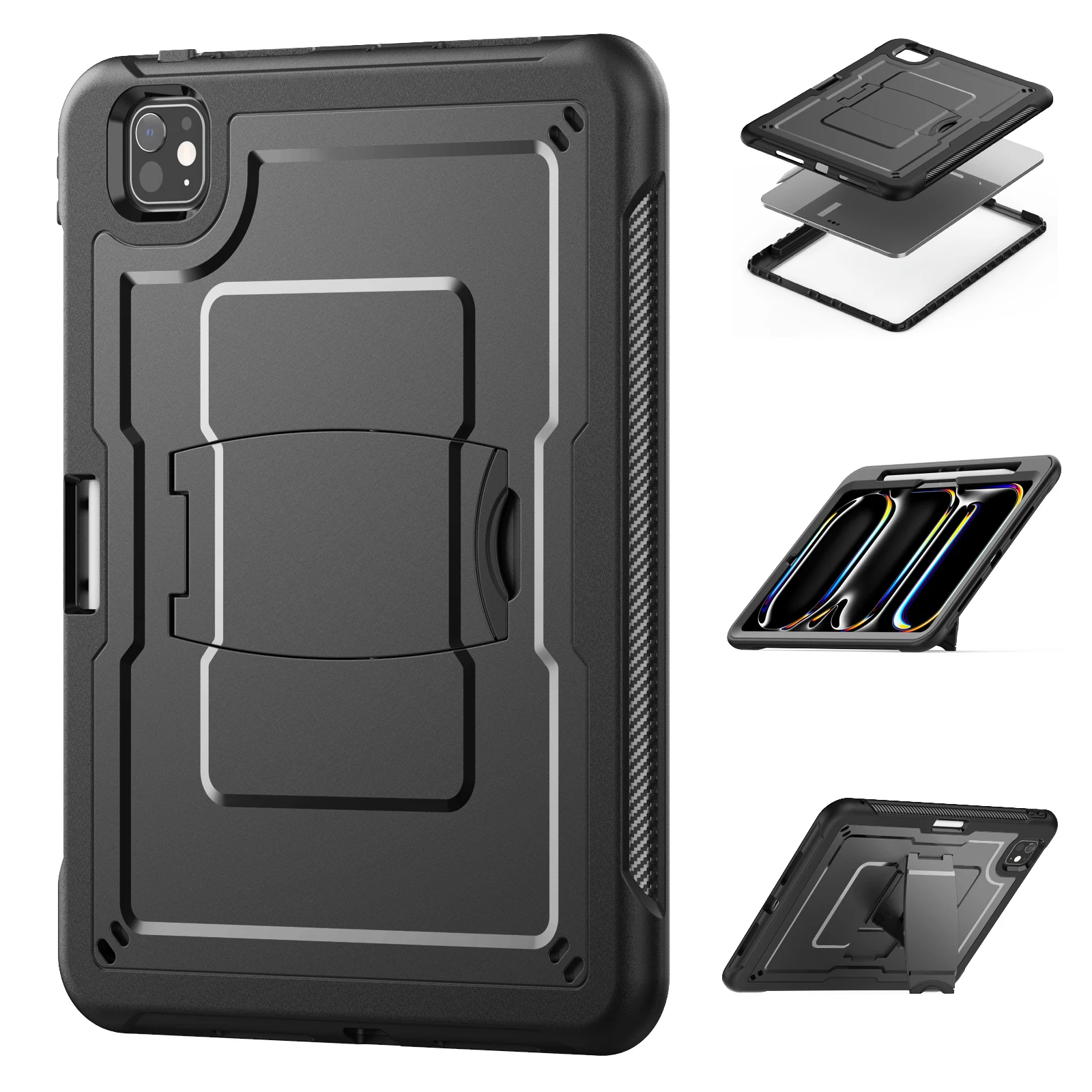 

Tablet Case for iPad Pro 11 2024 Stand Cover compatible for iPad Pro 11-in M4 model A2836 A2837 A2832 with pencil holder case