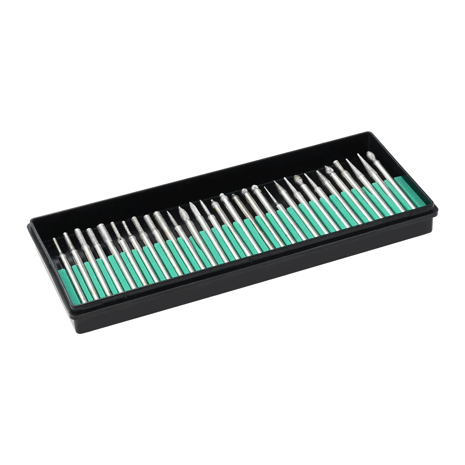 30PCS Diamond Grinding Needles Polishing for Rotary Tools 1/8’ Shank for Carving Engraving Grinding Stone Rocks Jewelry Glass