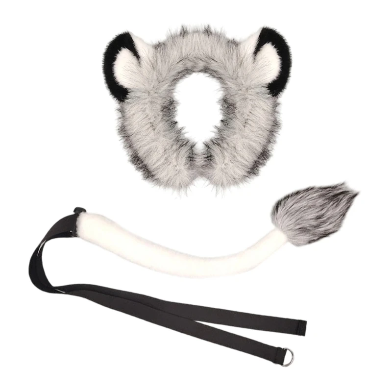 Photo Booth Costume Ear Accessory with Plush Texture for Parties and Theme Props 6XDA