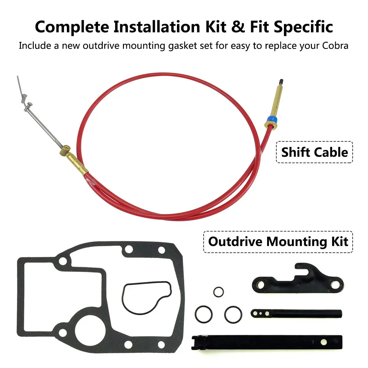 Lower Shift Cable Assembly for OMC Cobra Universal Joint Bearing Shift Cable 987661 1986-1993