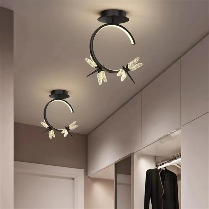 Nordic gold ceiling light LED nordic design ring light for Indoor Kitchen Living Room restaurant Bedroom kawaii room decor light