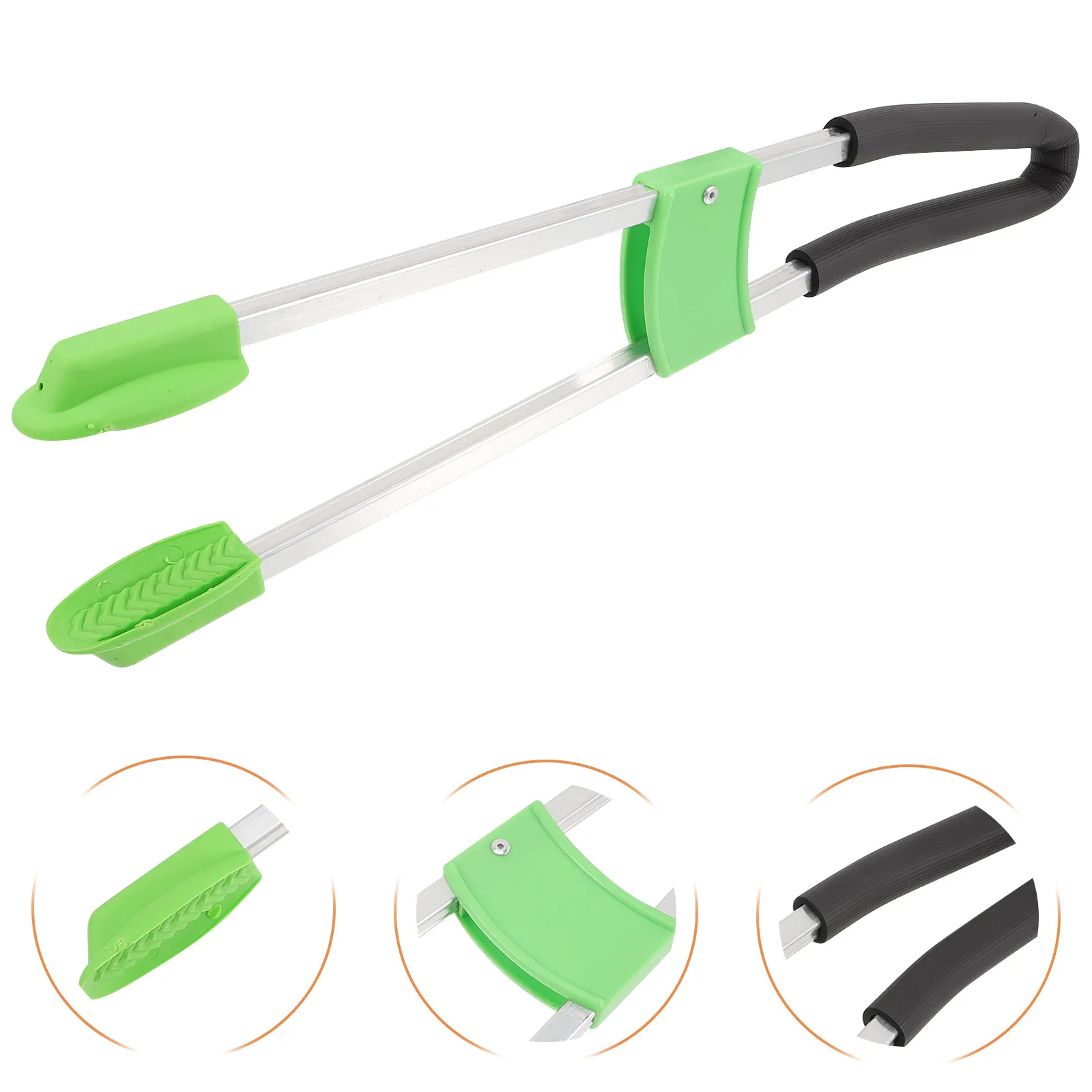 Heavy Duty Aluminum Alloy Litter Picker with Ergonomic Non-Slip Handle for Outdoor Cleaning Garbage Grabber Trash Clamp Reusable