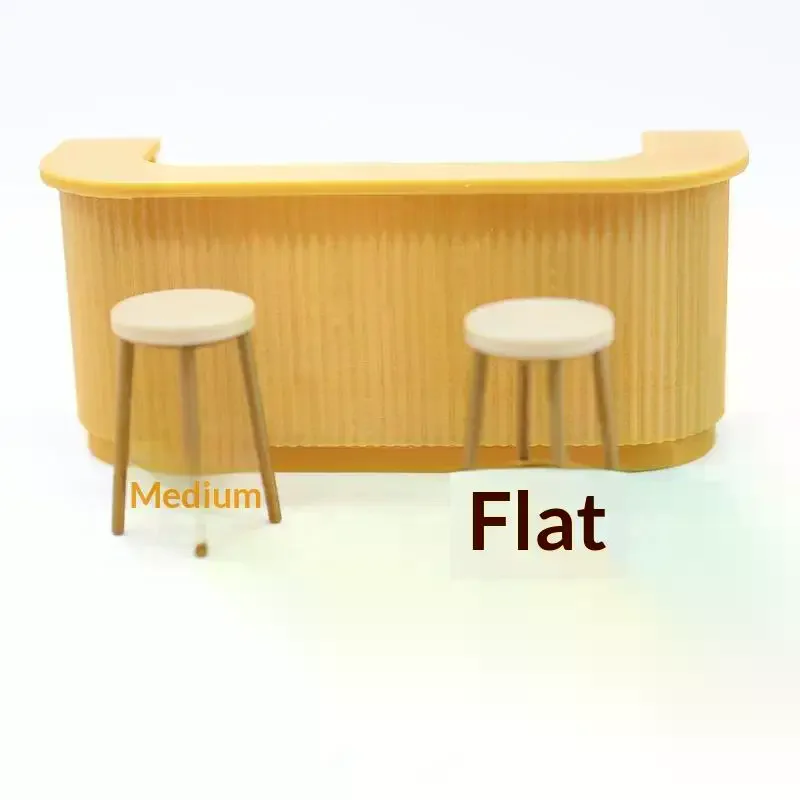 3 個のプラスチック家具ままごとミニチュアテーブル椅子 1:12 スケールドールハウスバーカウンターシーンモデルドールハウスアクセサリー