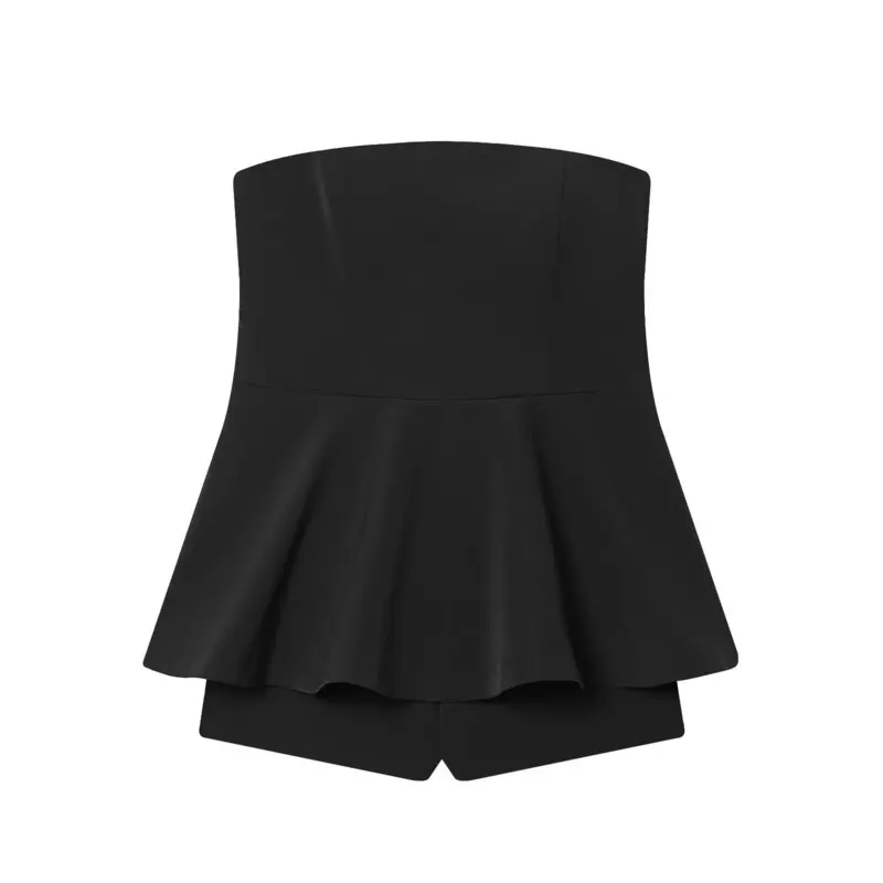 Primavera 2026 Falda con sentido de diseño para mujer Sle orts de una pieza con tirantes de cintura alta para ir al trabajo tubo recto longitud ort