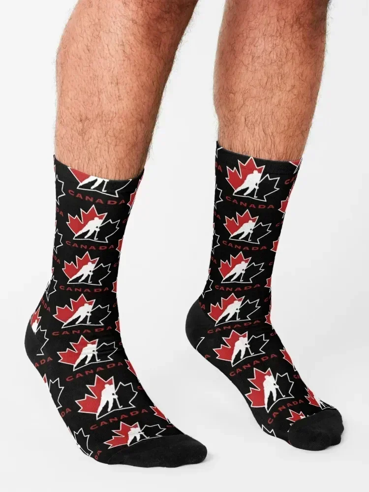 HockeyCanada Socks moving stockings floral winter cycling Socks Man Women's