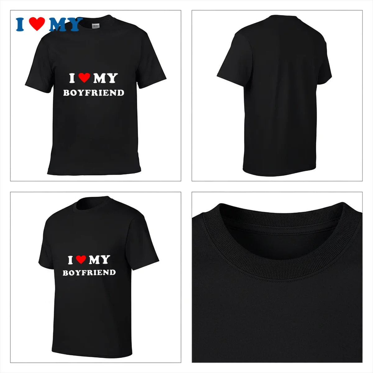 I Love My Boyfriend T-Shirt, Casual Cotton Tee for Everyday Wear, Perfect Gift for Him
