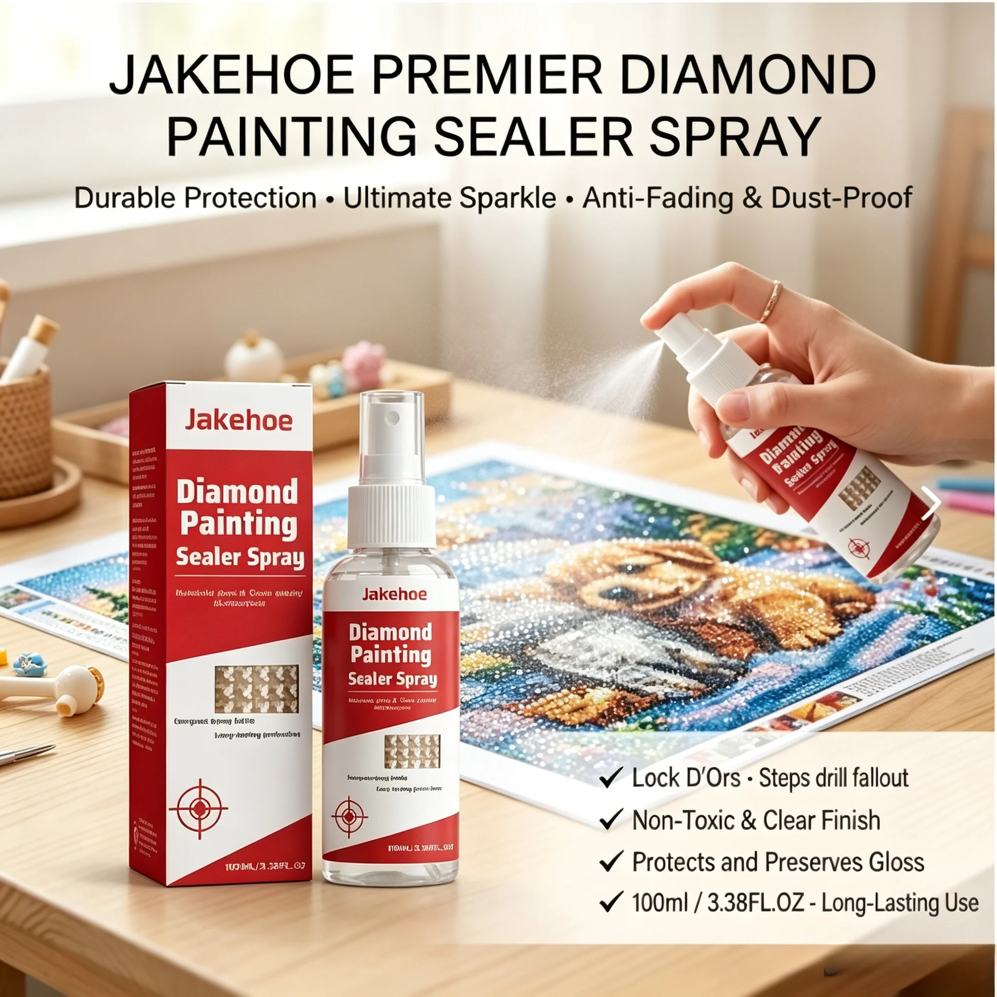 Diamond Painting Sealer Spray Fast Curing Transparent Coating Anti-Dust Anti-Oxidation Preserve Prevent Fading Protective Spray